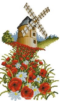 Вышивка крестиком. Пейзажи, строения, вид из окна - Anchor_Poppy_Mill.JPG