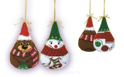 Конкурс Победим долгострой-4  - novogodnie_igrushki_2_sht._snegovik_i_medved.jpg