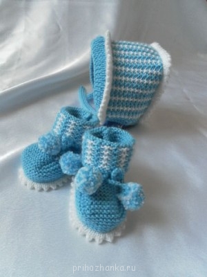 Подскажите про зубчики как на пинетках и шапочке.