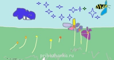 Пчелка, цветы