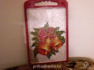 Рождественские открытки и другие подарки своими руками - досточка 2.jpg