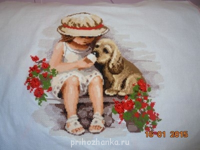 Вышивальные флудилки - девочка с собачкой.JPG