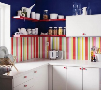 Кухонный гарнитур. Дизайн, цвет... - Polosatyj-kuhonnyj-fartuk.jpg