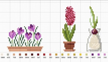Цветы. Схемы вышивки - shema-vyshivki-krestom-vesennih-cvetov.jpg