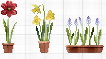 Цветы. Схемы вышивки - shema-vyshivki-vesennih-cvetov.jpg