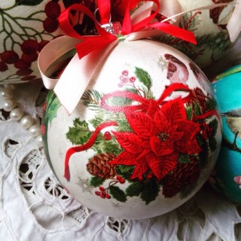 Новогодний шар. Декупаж. - image.jpg