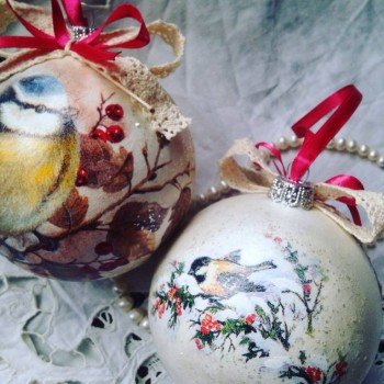 Новогодний шар. Декупаж. - image.jpg