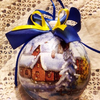 Новогодний шар. Декупаж. - image.jpg