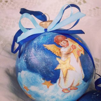 Новогодний шар. Декупаж. - image.jpg