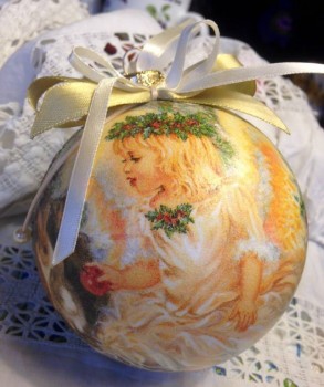 Новогодний шар. Декупаж. - image.jpg