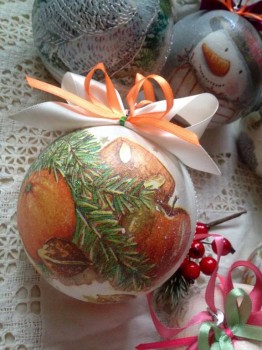 Новогодний шар. Декупаж. - image.jpg