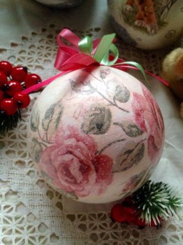 Новогодний шар. Декупаж. - image.jpg