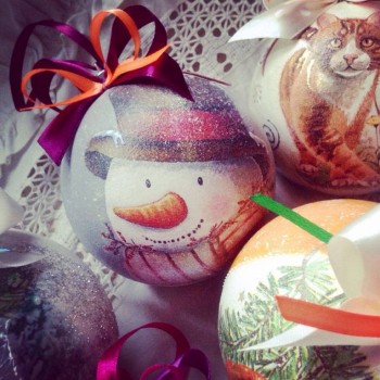 Новогодний шар. Декупаж. - image.jpg