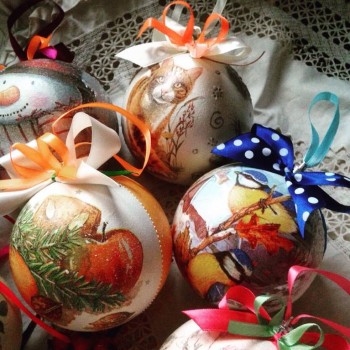 Новогодний шар. Декупаж. - image.jpg