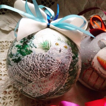 Новогодний шар. Декупаж. - image.jpg