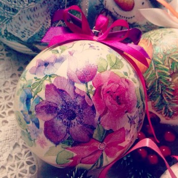 Новогодний шар. Декупаж. - image.jpg