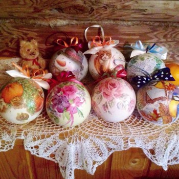 Новогодний шар. Декупаж. - image.jpg