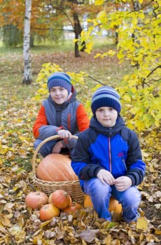 Шапочки сыночкам. Чуть позже к ним в комплект связала снуды,  но фото нет.