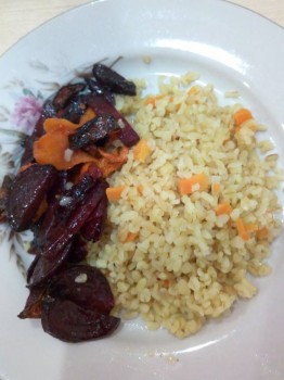 Вчерашний булгур -)