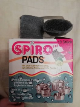 Мочалка от нагара на посуде, не для тефлоновых поверхностей