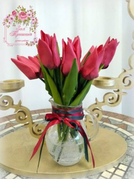 Рукотворные цветы в интерьере. - f5qsvcQZuBM.jpg