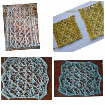 Буду вязать слева верхним. Это мохер.