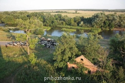 Это вид с Колокольни. Но фото не передает той красоты, что есть на самом деле. Тишина, зеленая стелющаяся трава и журчащая рядом река с прозрачной водой.