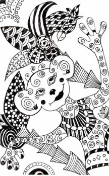 Мир глазами художника - Обезьянка-графика.jpg