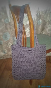 Вчера довязала сумку-шоппер из полиэфирного шнура