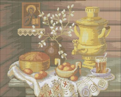 Вышивка крестом. Схемы на пасхальную тематику - Пасха.jpg