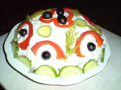 Праздничный постный салат Рыбный торт  - DSC00951.JPG