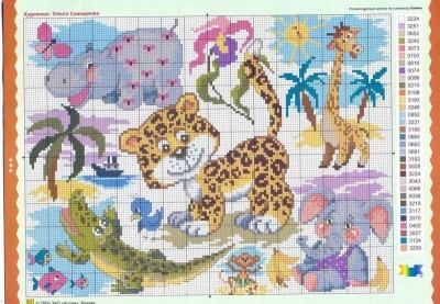 Схемы вышивок Люди, животные, птицы, насекомые  - 09.jpg