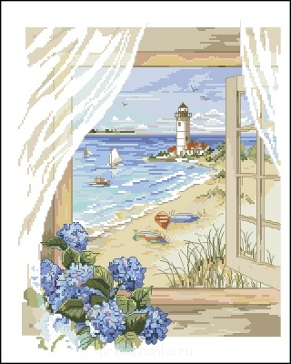 Вышивка крестиком. Пейзажи, строения, вид из окна - Vid_iz_okna.jpg